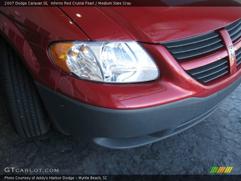 Inferno Red Crystal Pearl / Medium Slate Gray 2007 Dodge Caravan SE