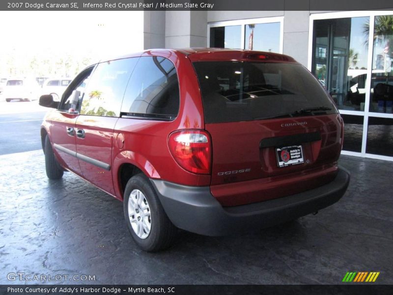 Inferno Red Crystal Pearl / Medium Slate Gray 2007 Dodge Caravan SE