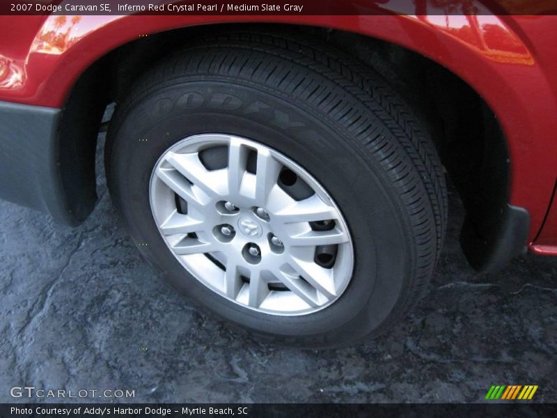 Inferno Red Crystal Pearl / Medium Slate Gray 2007 Dodge Caravan SE