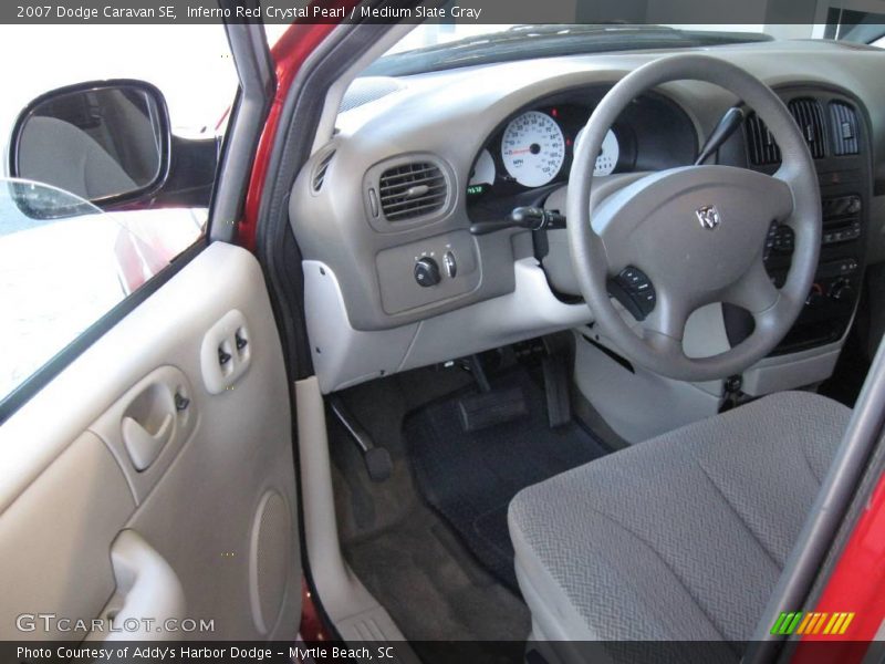 Inferno Red Crystal Pearl / Medium Slate Gray 2007 Dodge Caravan SE