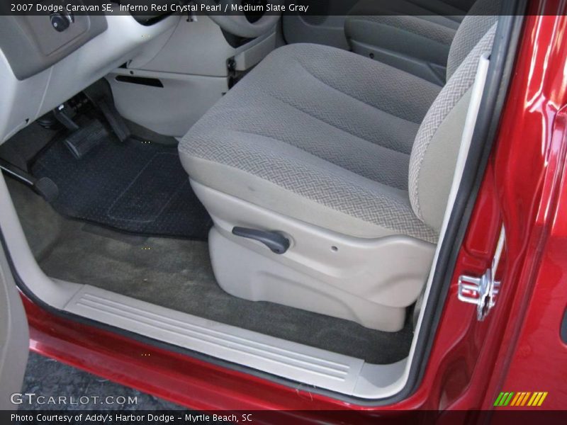 Inferno Red Crystal Pearl / Medium Slate Gray 2007 Dodge Caravan SE