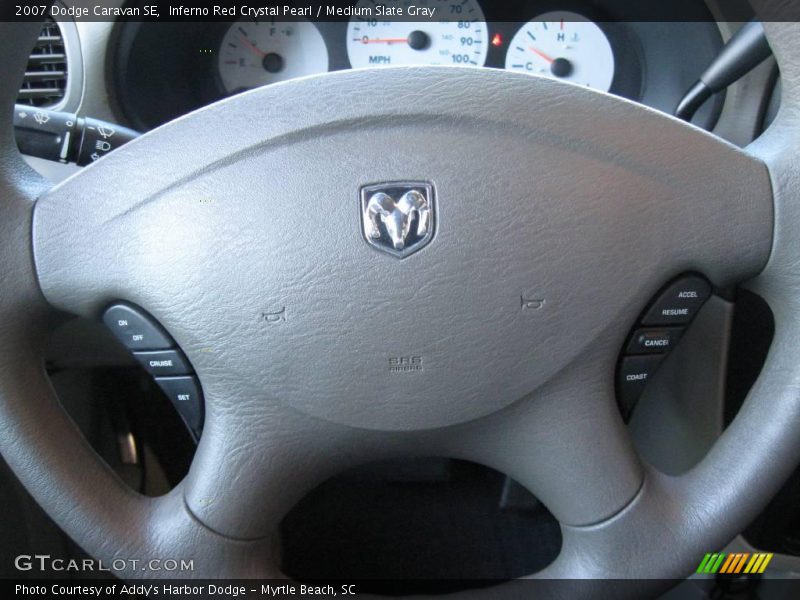 Inferno Red Crystal Pearl / Medium Slate Gray 2007 Dodge Caravan SE