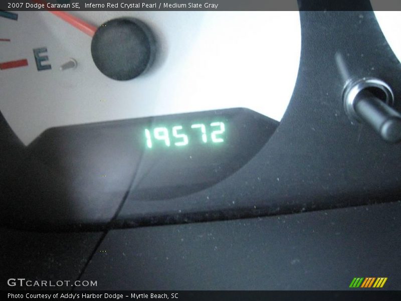 Inferno Red Crystal Pearl / Medium Slate Gray 2007 Dodge Caravan SE