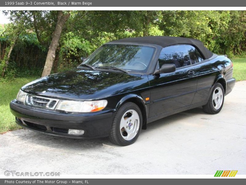 Black / Warm Beige 1999 Saab 9-3 Convertible