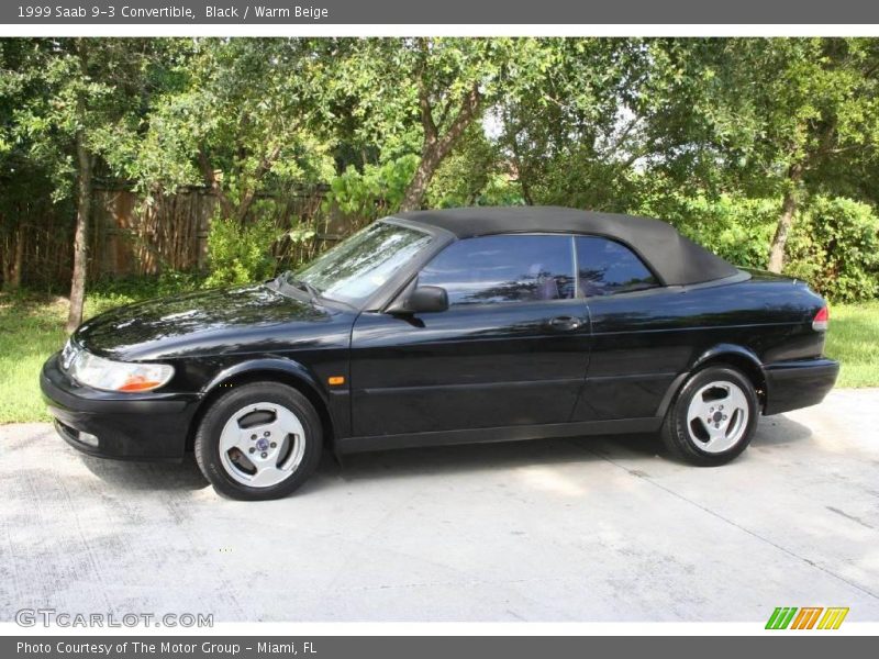 Black / Warm Beige 1999 Saab 9-3 Convertible