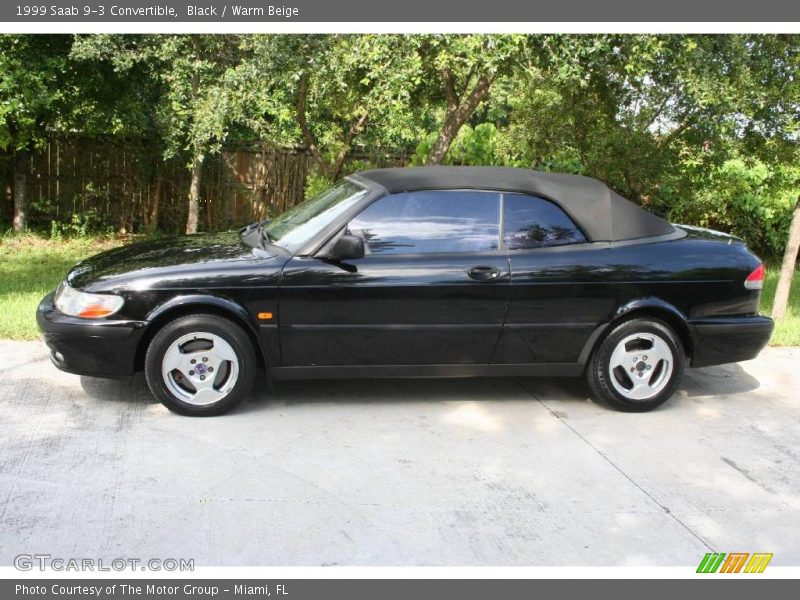 Black / Warm Beige 1999 Saab 9-3 Convertible