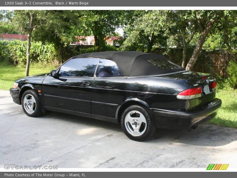 Black / Warm Beige 1999 Saab 9-3 Convertible