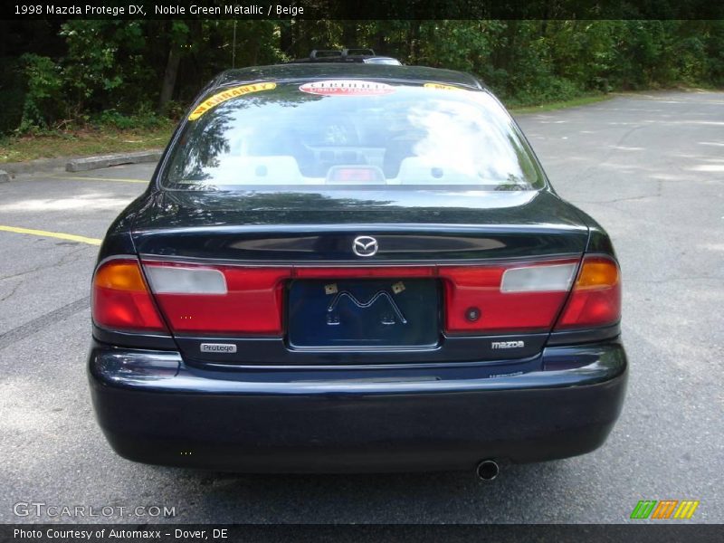 Noble Green Metallic / Beige 1998 Mazda Protege DX