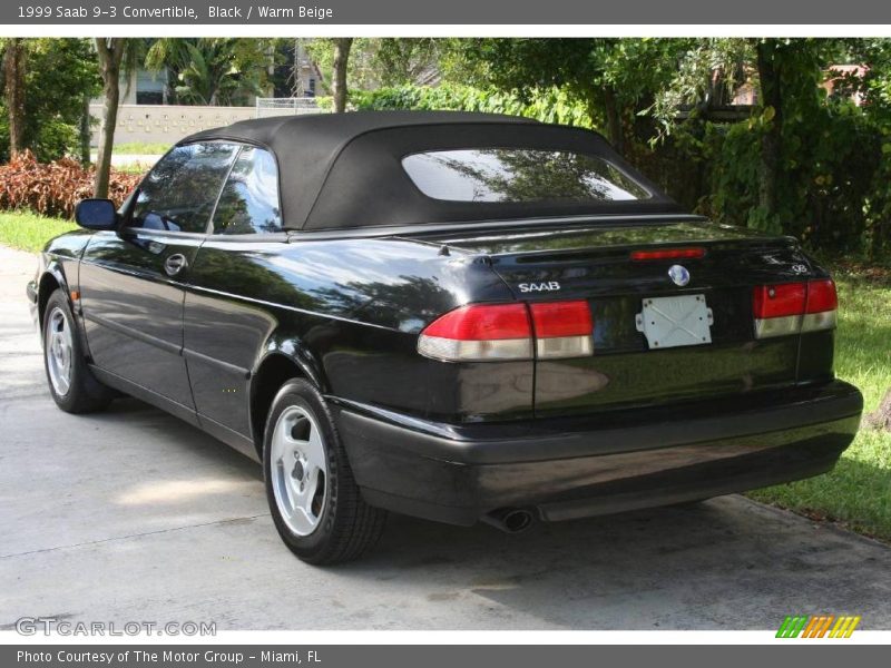 Black / Warm Beige 1999 Saab 9-3 Convertible