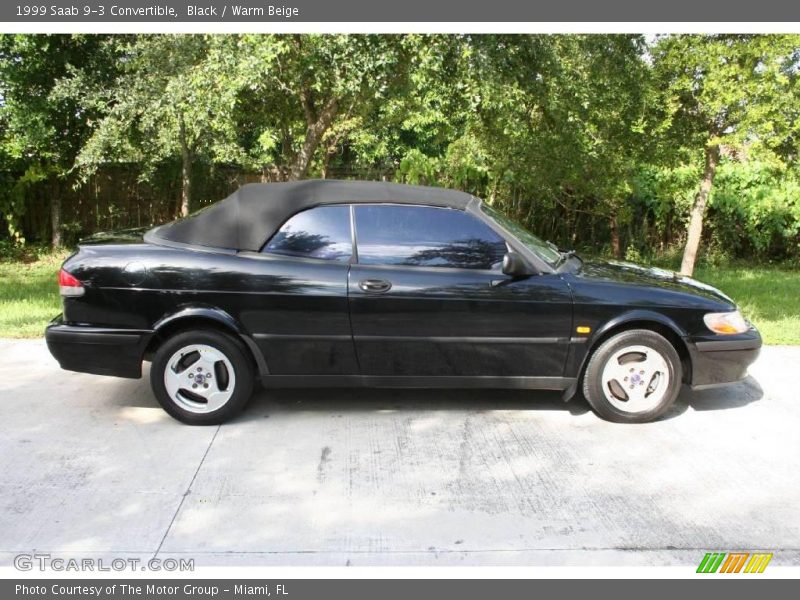 Black / Warm Beige 1999 Saab 9-3 Convertible