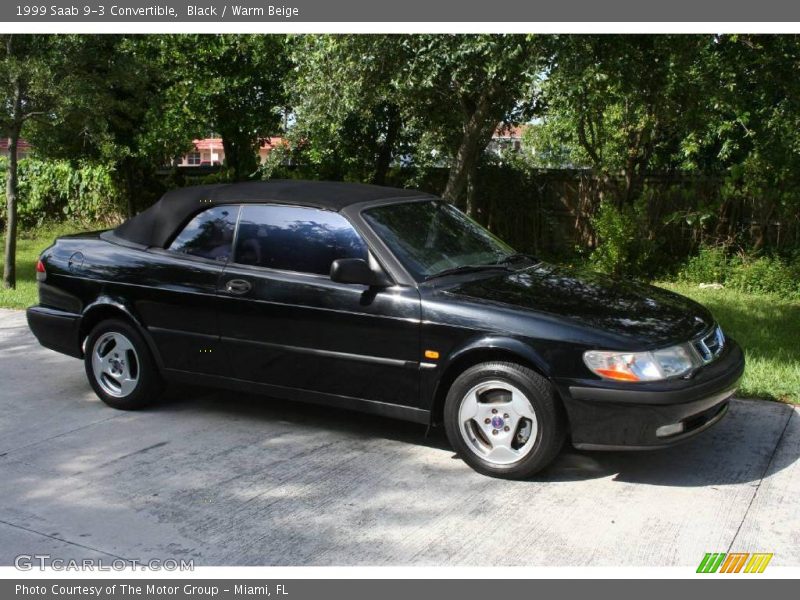 Black / Warm Beige 1999 Saab 9-3 Convertible