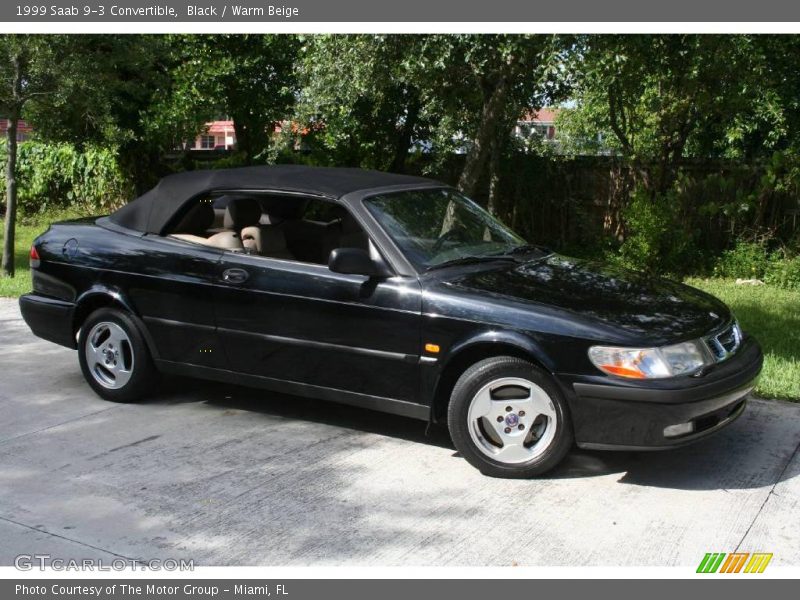 Black / Warm Beige 1999 Saab 9-3 Convertible