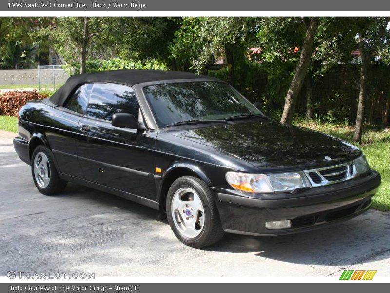 Black / Warm Beige 1999 Saab 9-3 Convertible