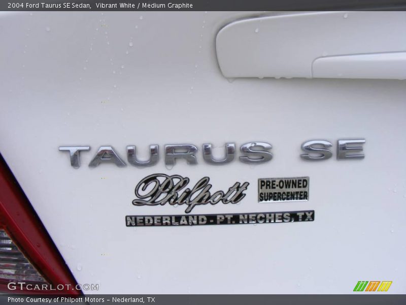 Vibrant White / Medium Graphite 2004 Ford Taurus SE Sedan