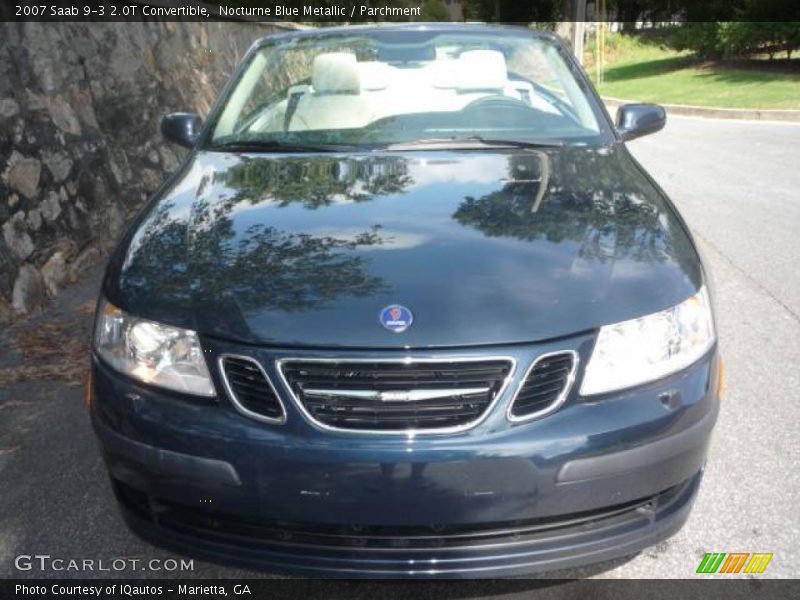 Nocturne Blue Metallic / Parchment 2007 Saab 9-3 2.0T Convertible