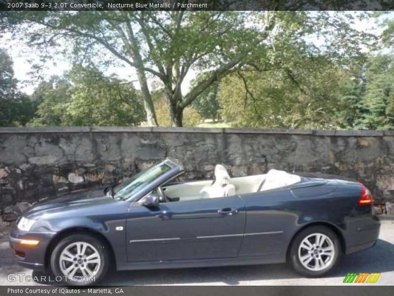 Nocturne Blue Metallic / Parchment 2007 Saab 9-3 2.0T Convertible