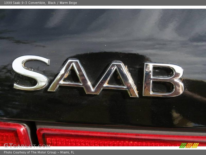 Black / Warm Beige 1999 Saab 9-3 Convertible