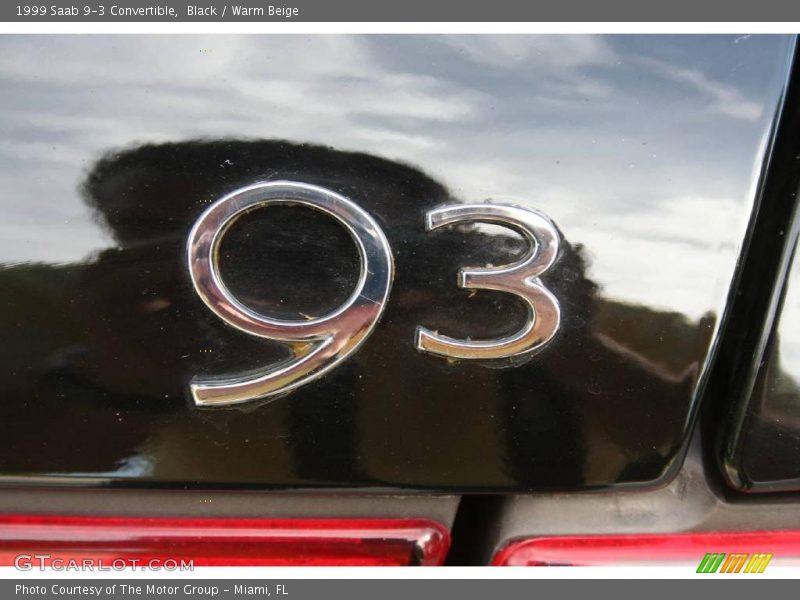 Black / Warm Beige 1999 Saab 9-3 Convertible