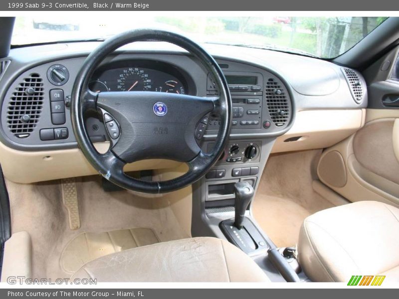 Black / Warm Beige 1999 Saab 9-3 Convertible