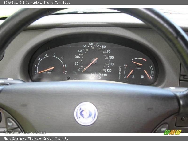 Black / Warm Beige 1999 Saab 9-3 Convertible