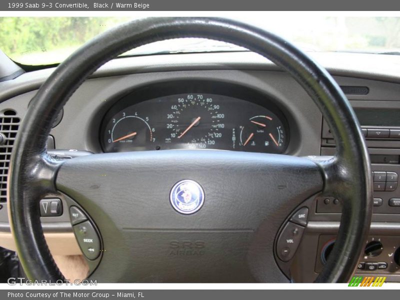 Black / Warm Beige 1999 Saab 9-3 Convertible