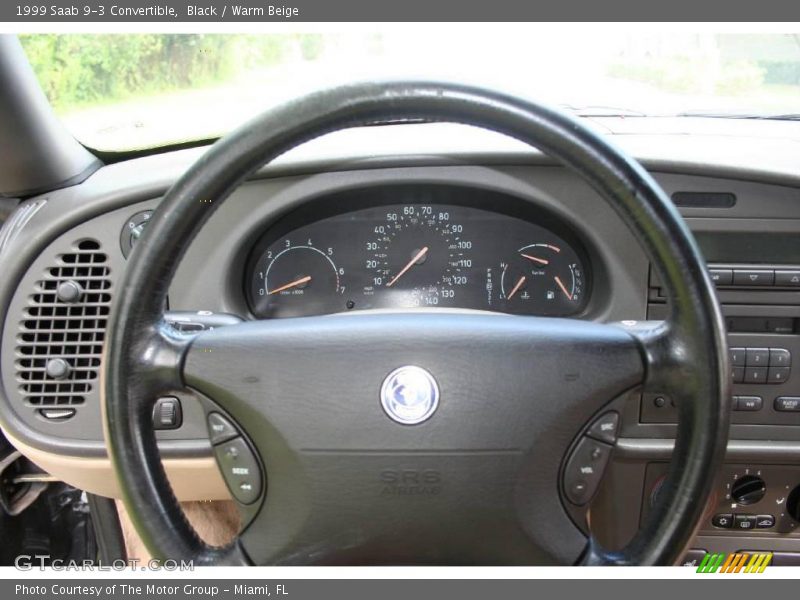 Black / Warm Beige 1999 Saab 9-3 Convertible