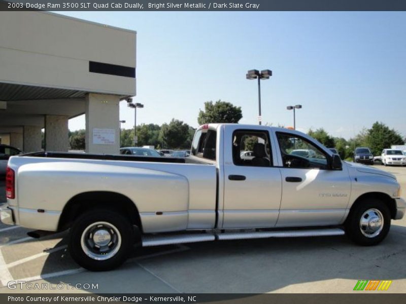 Bright Silver Metallic / Dark Slate Gray 2003 Dodge Ram 3500 SLT Quad Cab Dually