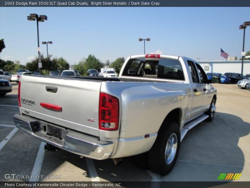 Bright Silver Metallic / Dark Slate Gray 2003 Dodge Ram 3500 SLT Quad Cab Dually