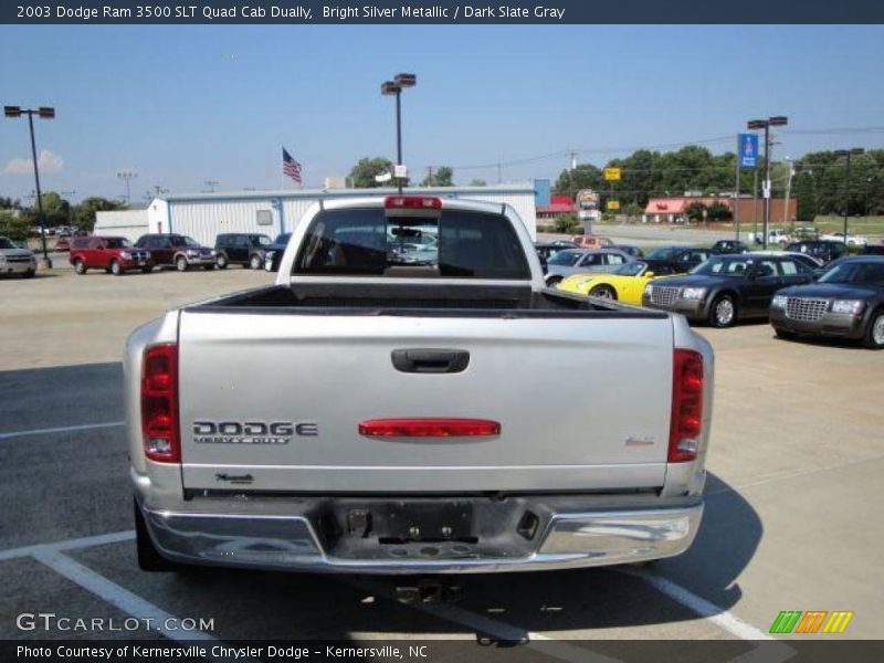 Bright Silver Metallic / Dark Slate Gray 2003 Dodge Ram 3500 SLT Quad Cab Dually