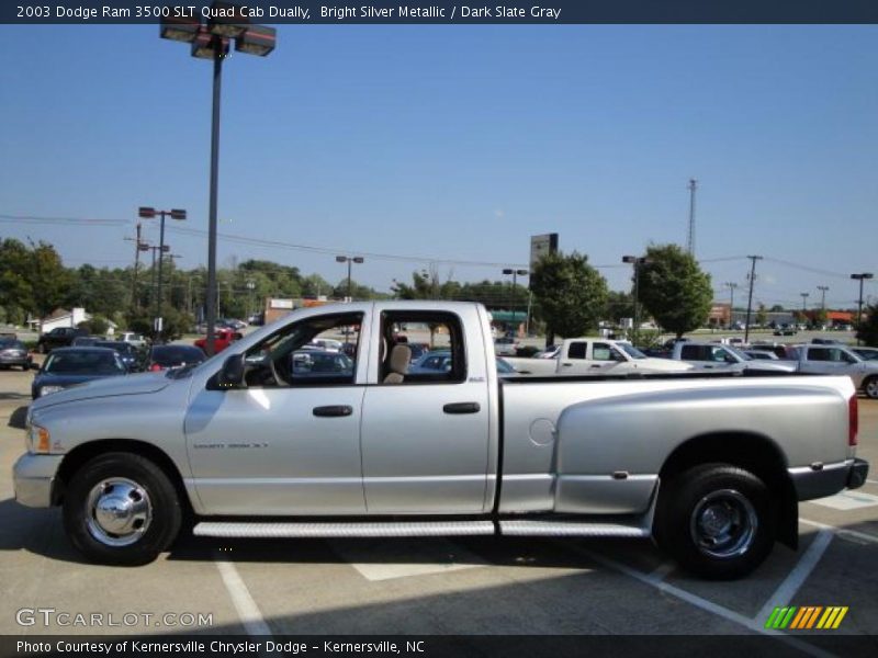 Bright Silver Metallic / Dark Slate Gray 2003 Dodge Ram 3500 SLT Quad Cab Dually