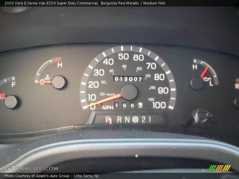 Burgundy Red Metallic / Medium Flint 2003 Ford E Series Van E350 Super Duty Commercial