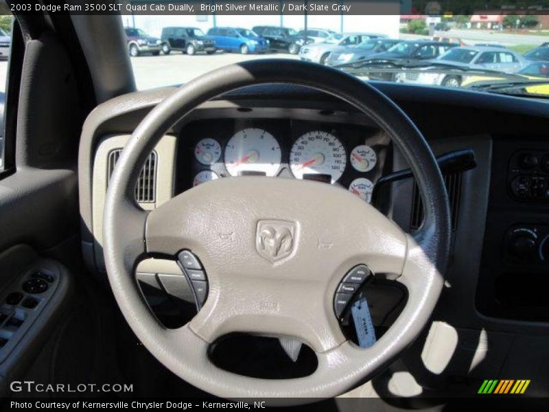 Bright Silver Metallic / Dark Slate Gray 2003 Dodge Ram 3500 SLT Quad Cab Dually