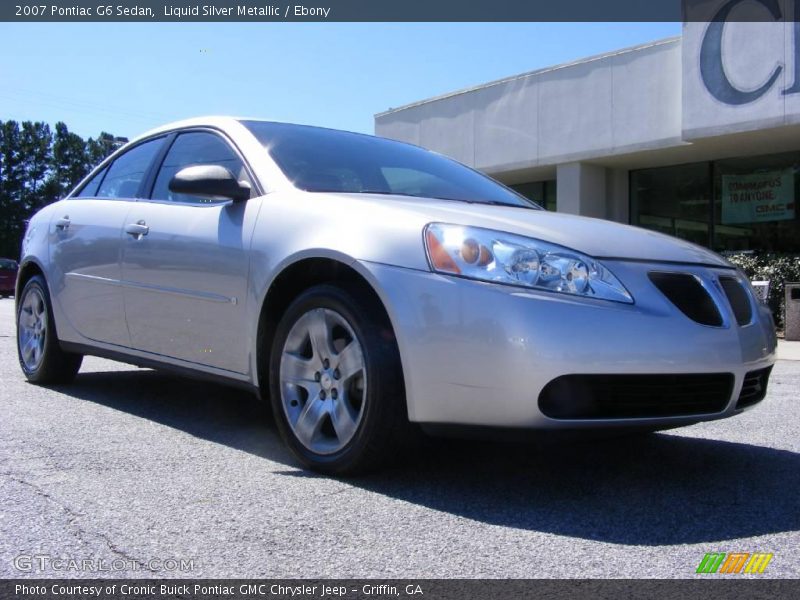 Liquid Silver Metallic / Ebony 2007 Pontiac G6 Sedan