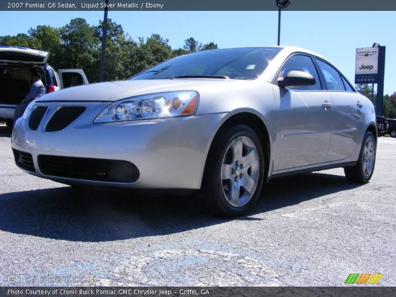 Liquid Silver Metallic / Ebony 2007 Pontiac G6 Sedan