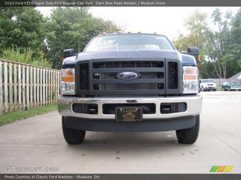 Dark Blue Pearl Metallic / Medium Stone 2010 Ford F250 Super Duty FX4 Regular Cab 4x4