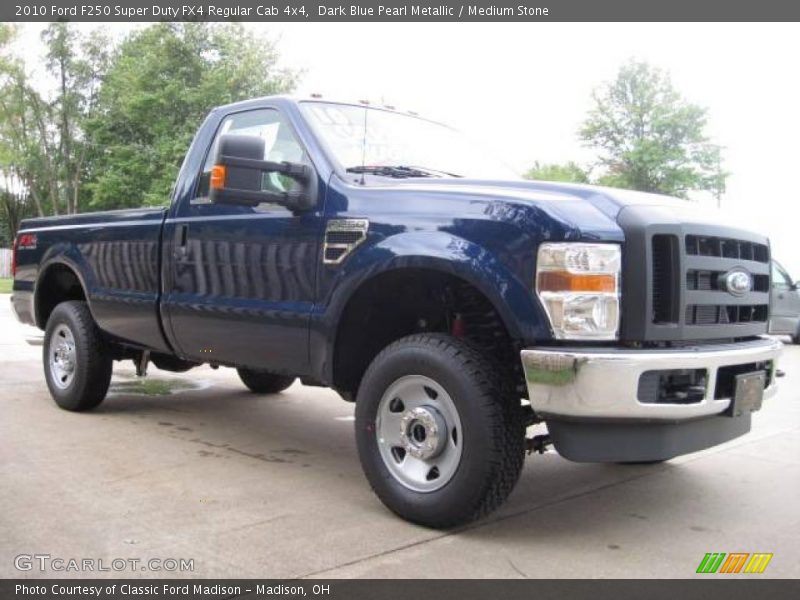 Dark Blue Pearl Metallic / Medium Stone 2010 Ford F250 Super Duty FX4 Regular Cab 4x4