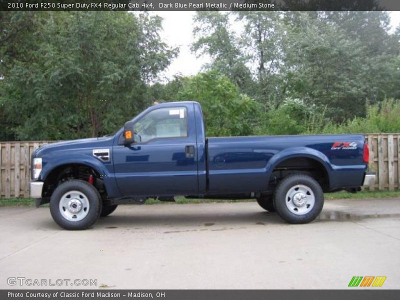 Dark Blue Pearl Metallic / Medium Stone 2010 Ford F250 Super Duty FX4 Regular Cab 4x4