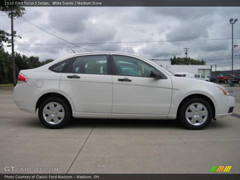 White Suede / Medium Stone 2010 Ford Focus S Sedan