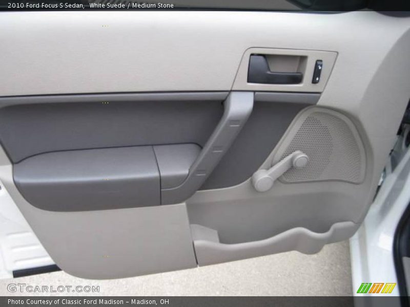 White Suede / Medium Stone 2010 Ford Focus S Sedan