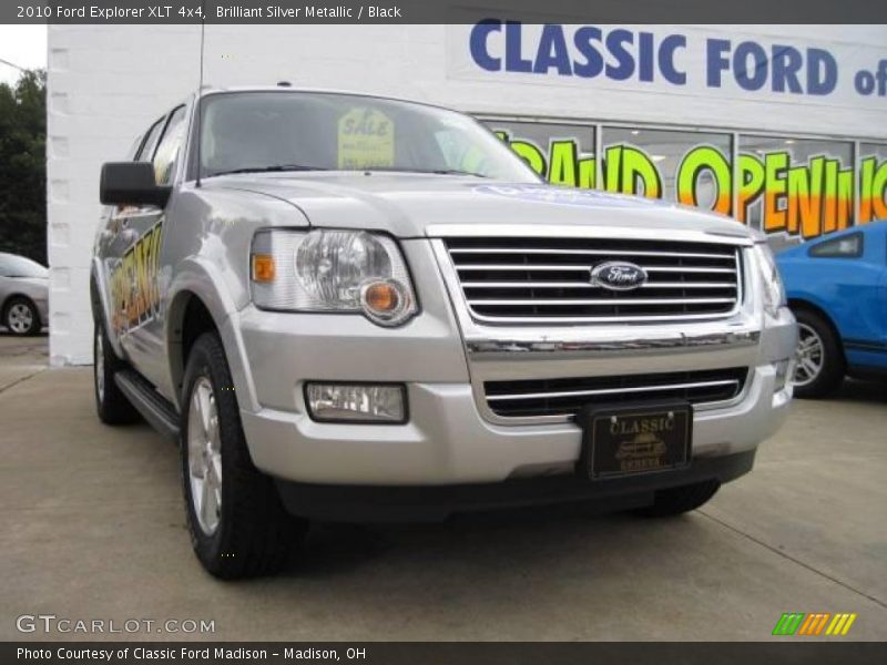 Brilliant Silver Metallic / Black 2010 Ford Explorer XLT 4x4