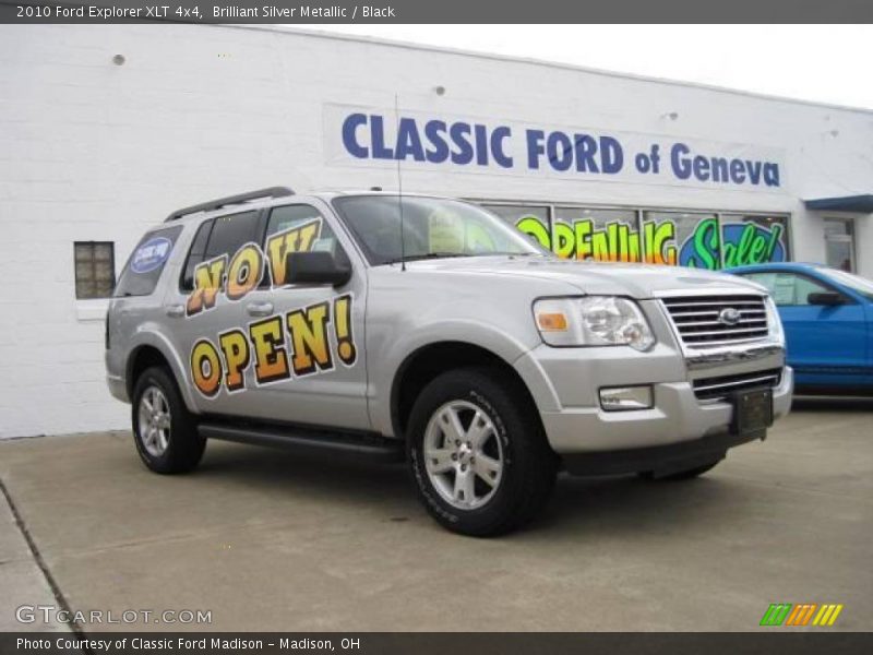 Brilliant Silver Metallic / Black 2010 Ford Explorer XLT 4x4
