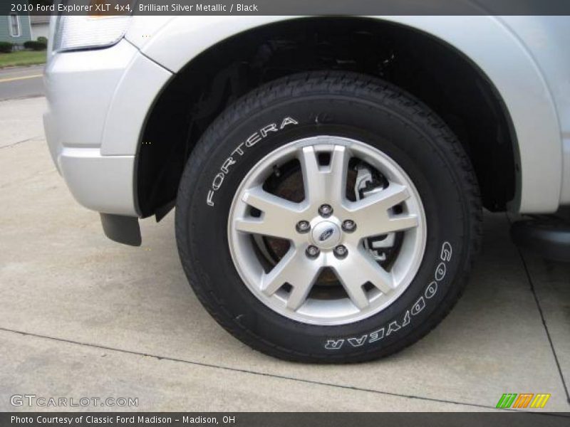 Brilliant Silver Metallic / Black 2010 Ford Explorer XLT 4x4