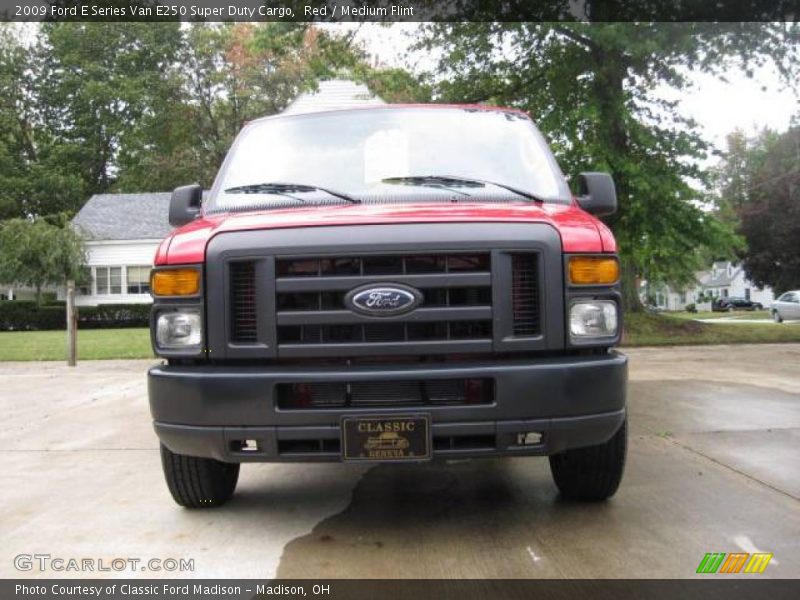 Red / Medium Flint 2009 Ford E Series Van E250 Super Duty Cargo