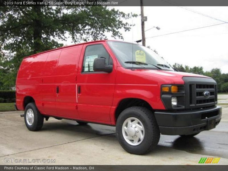 Red / Medium Flint 2009 Ford E Series Van E250 Super Duty Cargo