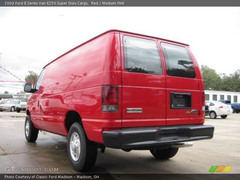 Red / Medium Flint 2009 Ford E Series Van E250 Super Duty Cargo