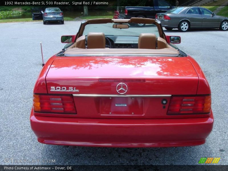 Signal Red / Palomino 1992 Mercedes-Benz SL 500 Roadster