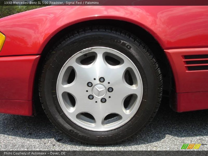 Signal Red / Palomino 1992 Mercedes-Benz SL 500 Roadster