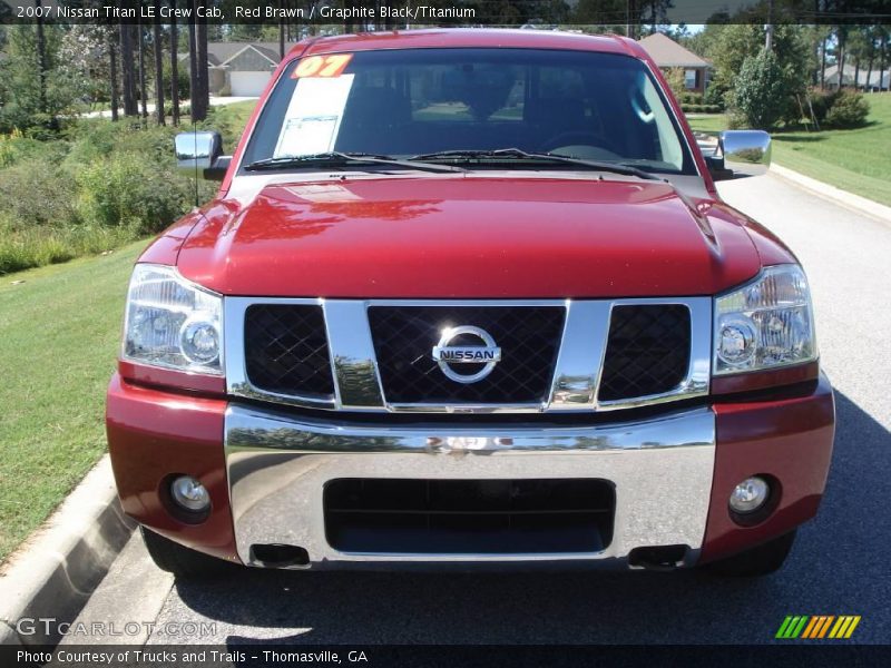 Red Brawn / Graphite Black/Titanium 2007 Nissan Titan LE Crew Cab