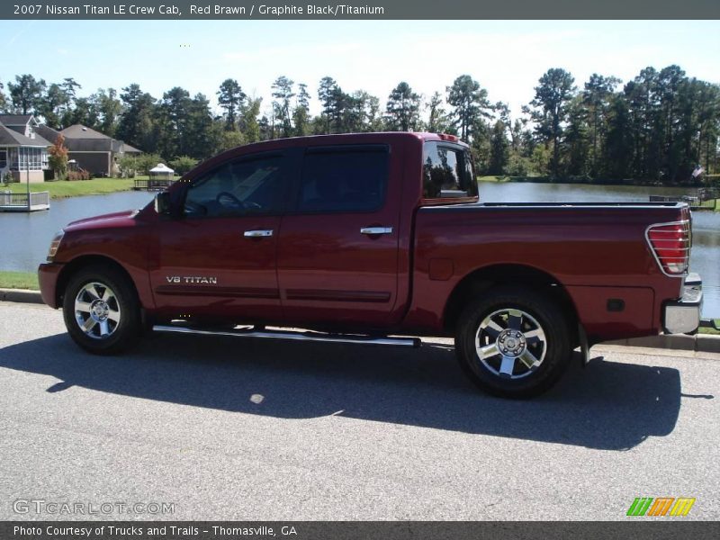 Red Brawn / Graphite Black/Titanium 2007 Nissan Titan LE Crew Cab