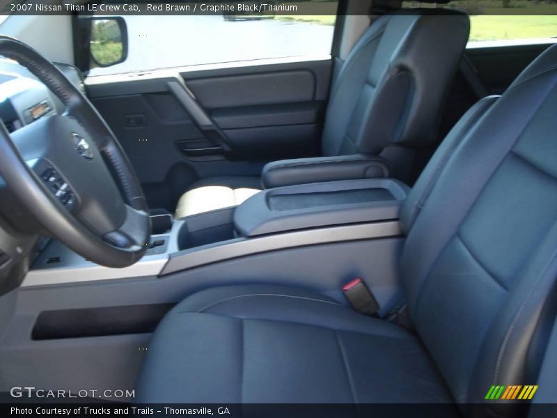 Red Brawn / Graphite Black/Titanium 2007 Nissan Titan LE Crew Cab